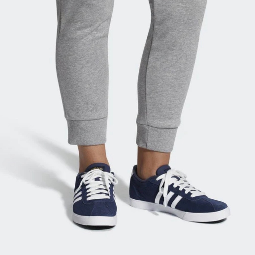 Adidas Women’s Neo Courtset Suede Blue White SZ 7